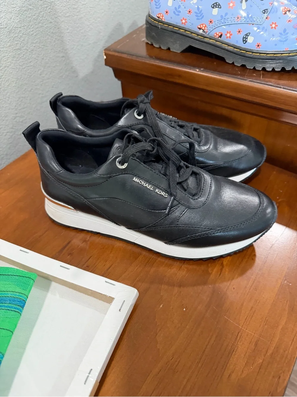 MK Logo Black & Gray woman’s Sneakers - Size 8.5